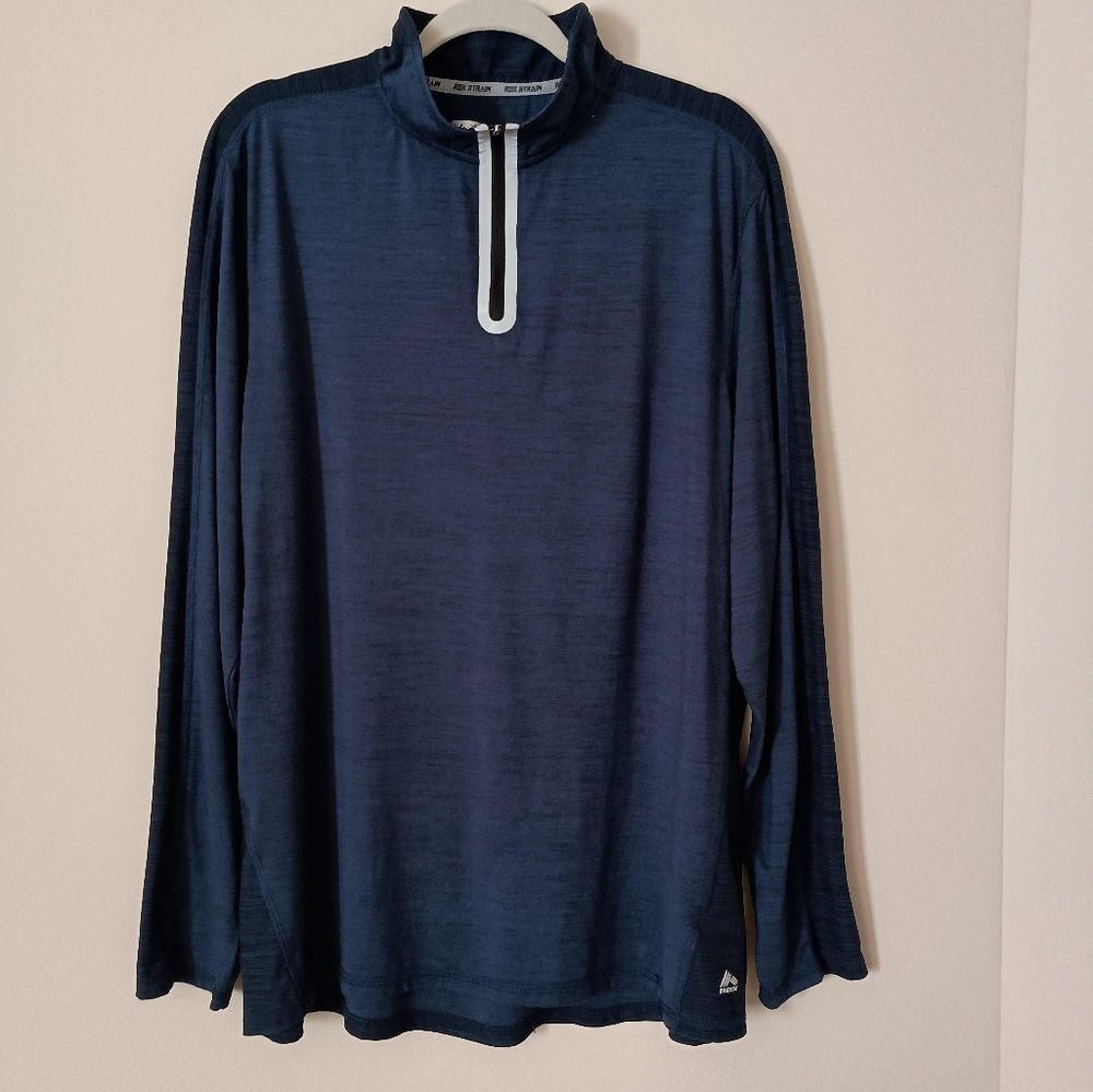 RBX XTRAIN‎ Navy Quarter Zip Long Sleeve Performance Pullover XL